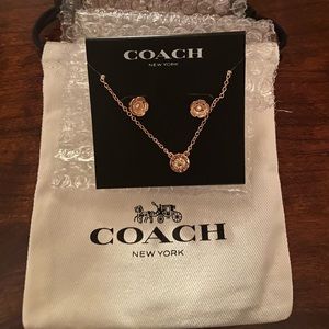 NWT Coach Necklace & Earring Set